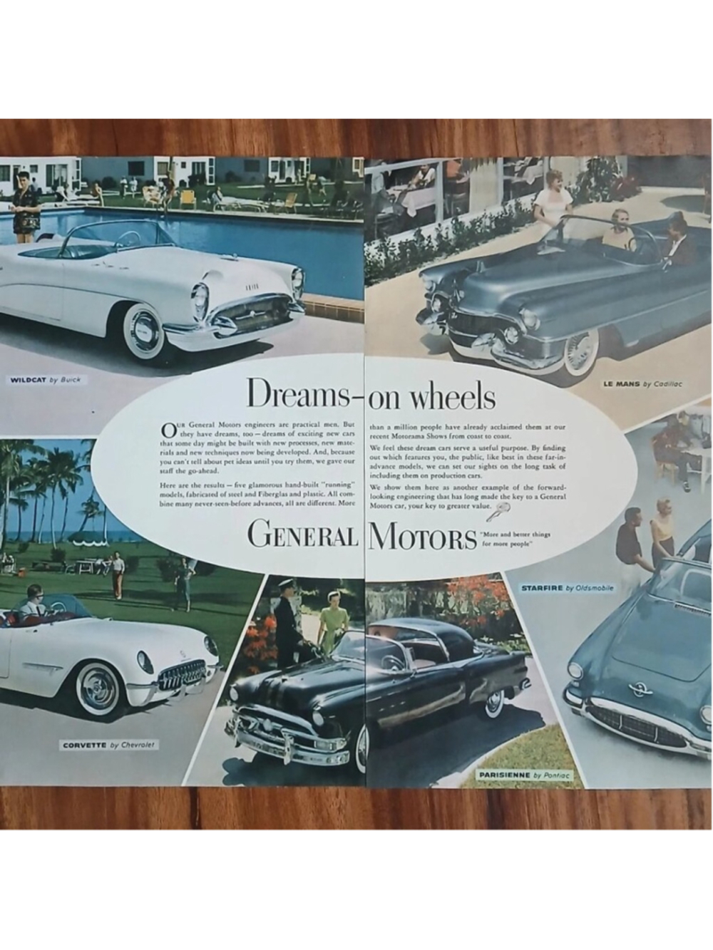 Vintage 1953 General Motors Dreams on Wheels Advertising Print